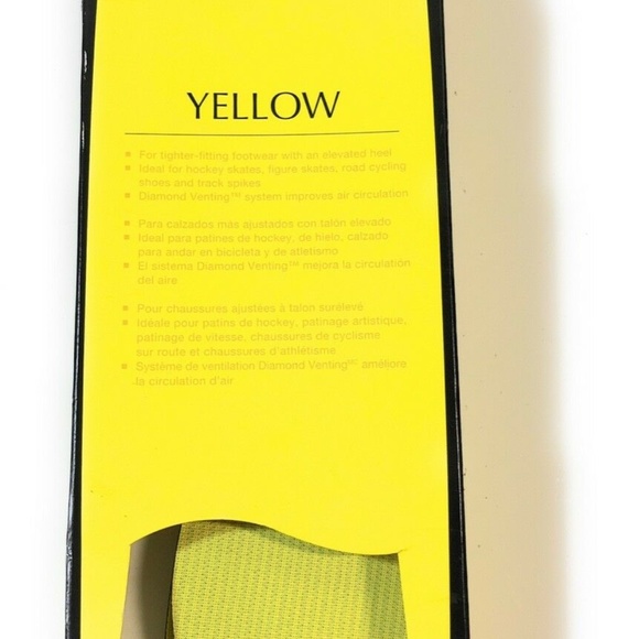 Superfeet Yellow Hockey Insoles Youth Junior Skate - Picture 2 of 6